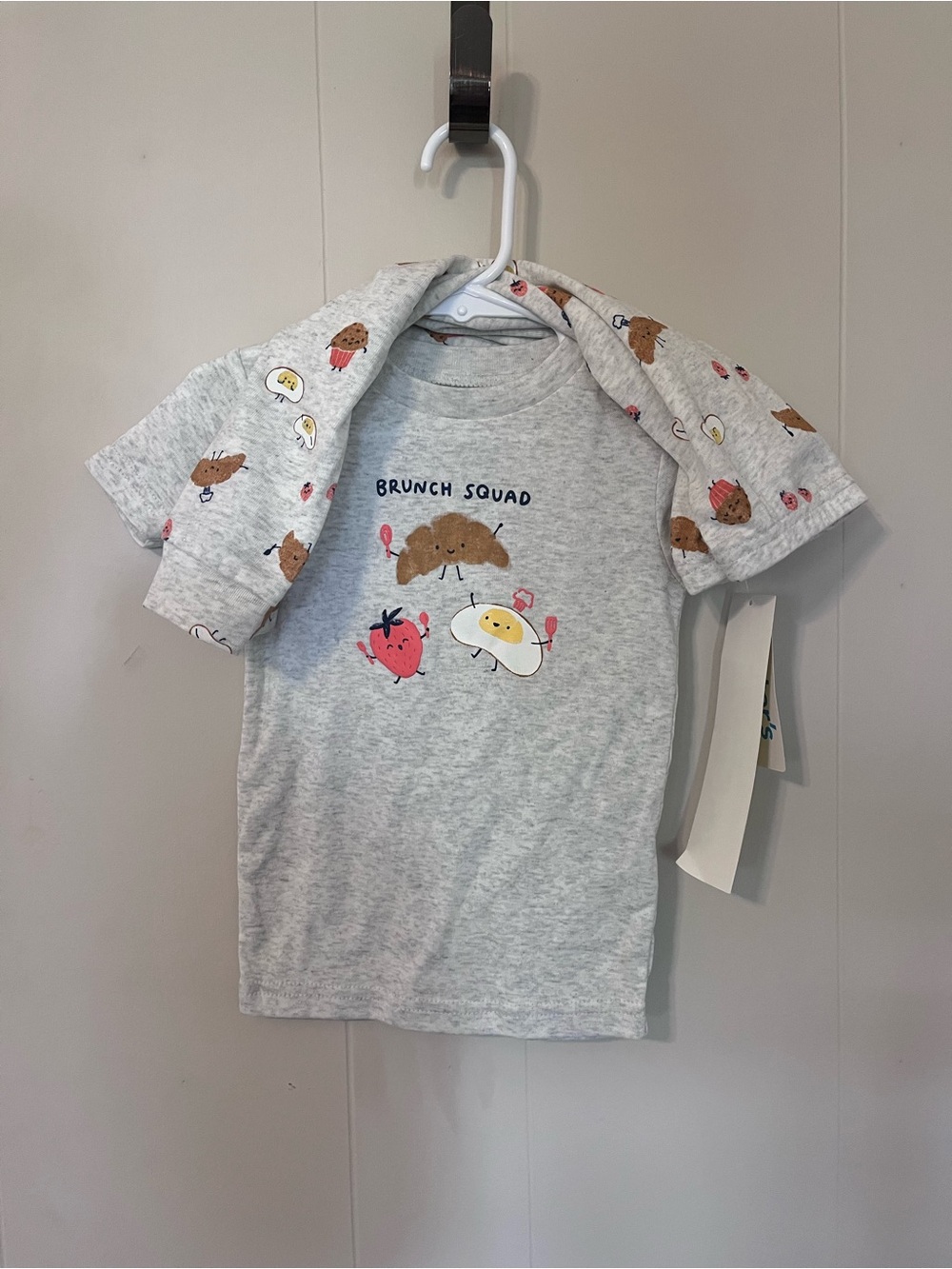 Brunch Squad Gray Kids PJ Set